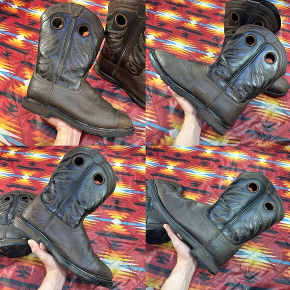 Ariat Groundwork Steel Toe Mens 10.5 EE Brown Wide Square Toe Work Boot 11” main image 8